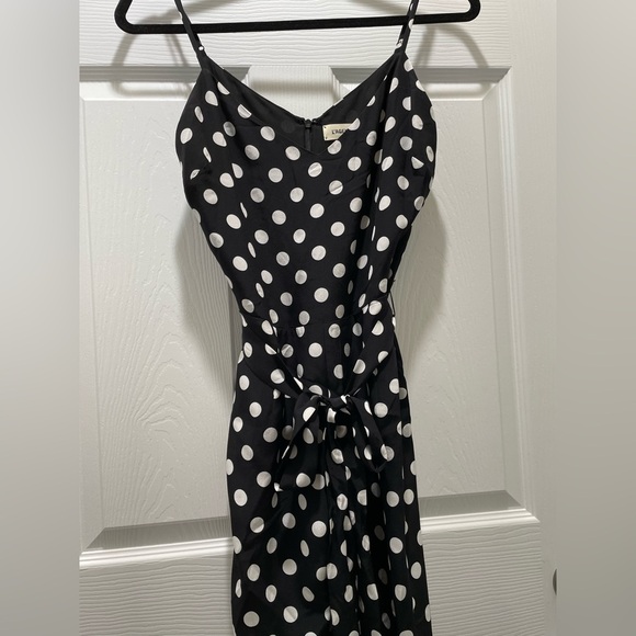 L'agence Jaelyn V Neck Cami Polka Dot Retro Silk Printed Jumpsuit size 2 - Picture 4 of 14